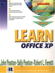 Cover of: Learn Office XP Brief by John Preston, Sally Preston, Robert Ferrett
