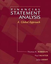 Cover of: Financial Statement Analysis: A Global Perspective