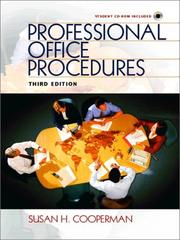 Cover of: Professional Office Procedures (3rd Edition) by Susan H. Cooperman