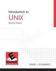 Cover of: Introduction to UNIX (2nd Edition) (ESource Series) by David I. Schwartz