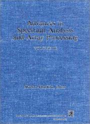 Cover of: Advances in Spectrum Analysis and Array Processing, Volume III