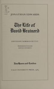 Cover of: The life of David Brainerd by Jonathan Edwards