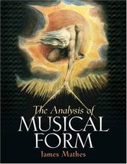 Cover of: The Analysis of Musical Form by James R. Mathes