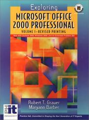 Cover of: Exploring Microsoft Office 2000 (Volume I Revised)