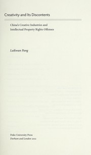 Cover of: Creativity and its discontents by Laikwan Pang