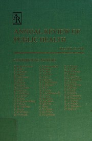 Cover of: Annual review of public health
