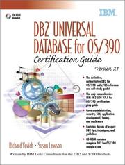 Cover of: DB2 universal database for OS/390 version 7.1 certification guide