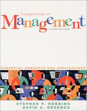 Cover of: Fundamentals of management: essential concepts and applications