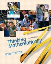 Cover of: Thinking Mathematically (2nd Edition) by Robert Blitzer