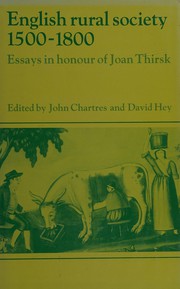 Cover of: English rural society, 1500-1800: essays in honour of Joan Thirsk