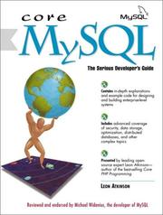 Cover of: Core MySQL by Leon Atkinson, Leon Atkinson