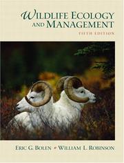 Cover of: Wildlife Ecology and Management (5th Edition) by Eric G. Bolen, William Robinson