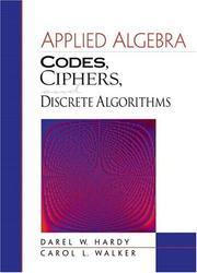 Cover of: Applied Algebra by Darel W. Hardy, Carol L. Walker