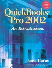 Cover of: QuickBooks Pro 2002 by Janet Horne