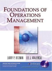 Cover of: Foundations of Operations Management and Student CD