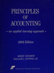 Cover of: Principles of Accounting: An Applied Learning Approach, 1984