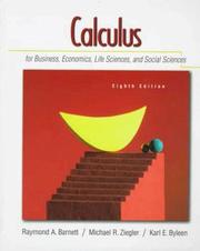 Cover of: Calculus for business, economics, life sciences, and social sciences. by Raymond A. Barnett