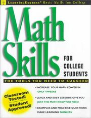 Cover of: Math skills for college students