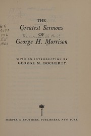 Cover of: Greatest sermons.