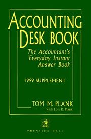 Cover of: Accounting Desk Book 1999 Supplement by Tom M. Plank, Lois R. Plank