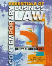 Cover of: Essentials of contemporary business law