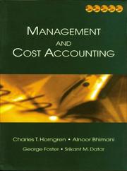 Cover of: Management and cost accounting