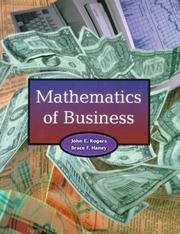 Cover of: Mathematics of business