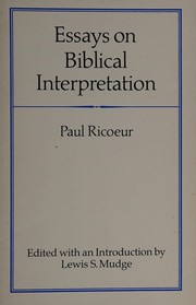 Cover of: Essays on Biblical interpretation