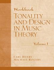 Cover of: Tonality And Design in Music Theory by Earl Henry