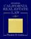 Cover of: California Real Estate Law