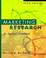 Cover of: Marketing research