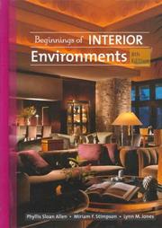 Cover of: Beginnings of Interior Environment (8th Edition) by Phyllis Sloan Allen, Miriam F. Stimpson, Lynn M. Jones, Phyllis Sloan Allen, Miriam F. Stimpson, Lynn M. Jones