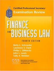 Cover of: CPS Examination Review for Finance and Business Law (4th Edition)