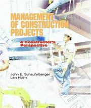 Cover of Management of Construction Projects by john e. schaufelberger,len holm