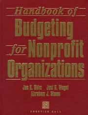 Cover of: Handbook of budgeting for nonprofit organizations