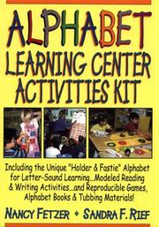 Cover of: Alphabet Learning Center Activities Kit | Nancy Fetzer