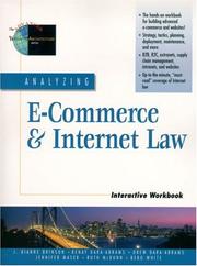 Cover of: Analyzing E-Commerce and Internet Law Interactive Workbook by J. Dianne Brinson, Benay Dara-Abrams, Drew Dara-Abrams, Jennifer Masek, Ruth McDunn, Bebo White, J. Dianne Brinson, Benay Dara-Abrams, Drew Dara-Abrams, Jennifer Masek, Ruth McDunn, Bebo White