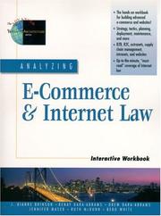 Analyzing e-commerce & internet law by J. Dianne Brinson, Benay Dara-Abrams, Drew Dara-Abrams, Jennifer Masek, Ruth McDunn, Bebo White