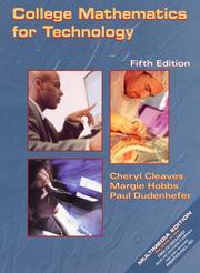 Cover of: College mathematics for technology | Cheryl S. Cleaves