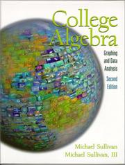 Cover of: College Algebra: Graphing and Data Analysis (2nd Edition)
