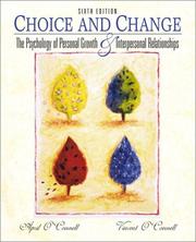 Cover of: Choice and Change by April O'Connell, Vincent O'Connell