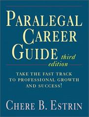 Paralegal career guide by Chere B. Estrin