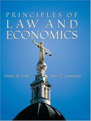 Cover of: Principles of Law and Economics