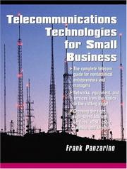 Cover of: Telecommunications Technologies for Small Businesses by Frank Panzarino, Frank Panzarino