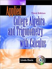 Cover of: Applied college algebra and trigonometry with calculus
