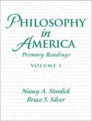 Cover of: Philosophy in America: Primary Readings, Vol. 1