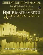 Cover of: Finite Mathematics & Its Applications by Larry Joel Goldstein, David I. Schneider, Martha J. Siegel