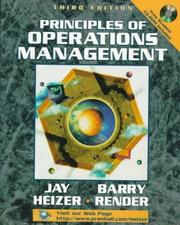 Cover of: Principles of operations management