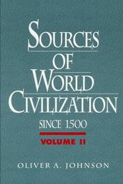 Cover of: Sources of World Civilization, Vol. II by Oliver A. Johnson