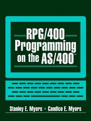 Cover of: RPG/400 programming on the AS/400 by Stanley E. Myers